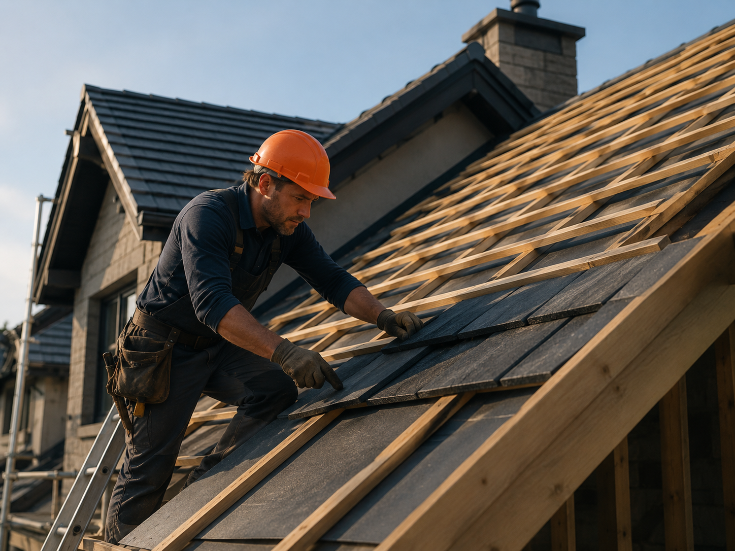 Experienced roofer inspecting roof structure in Dubbo NSW